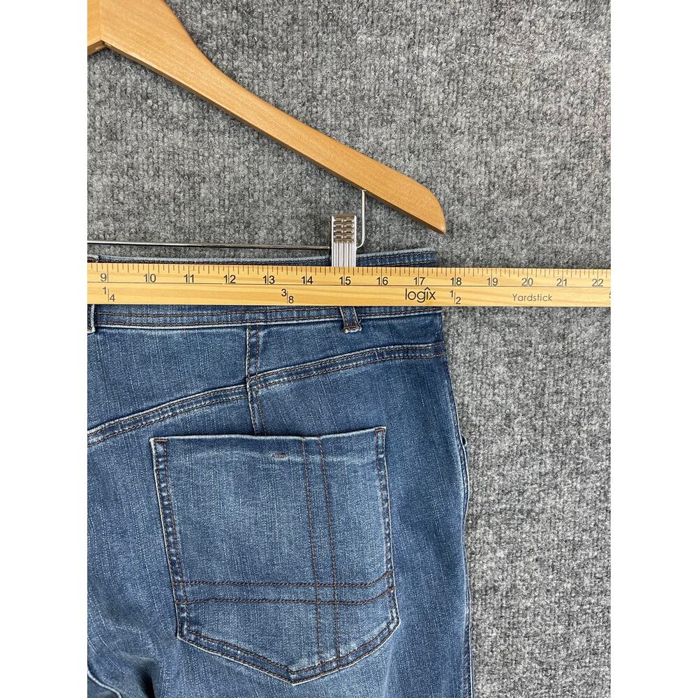Democracy AB Solution Jeans Women's Sz 14 Blue High Rise‎ Tampered Straight Leg - Picture 11 of 15